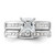 Sterling Silver Rhodium-plated 2-Piece CZ Size 6 Wedding Set Ring - QR-1C1E2DA7-7646
