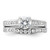 Sterling Silver Rhodium-plated 2-Piece CZ Size 8 Wedding Set Ring - QR-7B80D329-5691