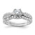 Sterling Silver Rhodium-plated 2-Piece CZ Wedding Set Ring - QR-15B7E596-4612