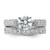 Sterling Silver Rhodium-plated 2-Piece CZ Wedding Set Ring - QR-23C7C2D2-3498