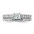 Sterling Silver Rhodium-plated 2-Piece CZ Wedding Set Ring - QR-6B3AFF28-1251