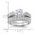 Sterling Silver Rhodium-plated 2-Piece CZ Wedding Set Ring - QR-A1D530C8-1951