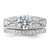 Sterling Silver Rhodium-plated 2-Piece CZ Wedding Set Ring - QR-D6CA5984-6887
