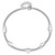 Sterling Silver Rhodium-plated 2-Strand 9 in Plus 1in ext. Heart Anklet