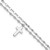 Sterling Silver Rhodium-plated 2-Strand Cross 8.75in Plus 2in ext Anklet