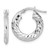 Sterling Silver Rhodium-plated 2x18mm D/C Knife-edge Tube Hoop Earrings