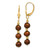 14k 5-6mm Brown Semi-Round Freshwater Cultured Pearl Dangle Leverback Earrings - XF-551E3B52-4728