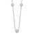 Sterling Silver Rhodium-plated 3 Station CZ Necklace