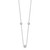 Sterling Silver Rhodium-plated 3 Station CZ Necklace