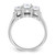 Sterling Silver Rhodium-plated 3 Stone CZ Ring - QR-1C25AA5B-1655