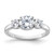Sterling Silver Rhodium-plated 3 Stone CZ Ring - QR-20BA3A1B-4633