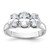 Sterling Silver Rhodium-plated 3 Stone CZ Ring - QR-BBE7A5DF-3292