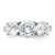 Sterling Silver Rhodium-plated 3 Stone CZ Ring - QR-DD9B1C71-2785