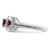 Sterling Silver Rhodium-plated 3 Stone Garnet & Diamond Ring - QD-1387F4E5-1881