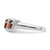 Sterling Silver Rhodium-plated 3 Stone Garnet & Diamond Ring - QD-A5F9F9D9-2756