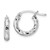 Sterling Silver Rhodium-plated 3.00mm Diamond-cut Hoop Earrings - QE-12930531-7558