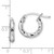 Sterling Silver Rhodium-plated 3.00mm Diamond-cut Hoop Earrings - QE-12930531-7558