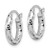 Sterling Silver Rhodium-plated 3.00mm Diamond-cut Hoop Earrings - QE-40F8DA96-8367