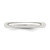 Sterling Silver Rhodium-plated 3mm Comfort Fit Size 4.5 Band