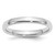 Sterling Silver Rhodium-plated 3mm Comfort Fit Size 8.5 Band