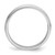 Sterling Silver Rhodium-plated 3mm Half Round Milgrain Size 9.5 Band