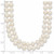 14k 5-6mm White Near Round Freshwater Cultured Pearl Double Strand 18 inch Necklace