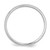 Sterling Silver Rhodium-plated 3mm Half-Round Size 4 Band