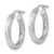 Sterling Silver Rhodium-plated 3mm Polished/Satin Diamond-cut Hoop Earrings - QE-2A9B099E-4608