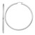 Sterling Silver Rhodium-plated 3mm Round Hoop Earrings - QE-964AFB25-8087
