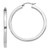 Sterling Silver Rhodium-plated 3x40mm Square Tube Hoop Earrings