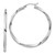 Sterling Silver Rhodium-plated 3x45mmTwisted Hoop Earrings