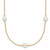 14k 5-6mm White Near-Round Freshwater Cultured Pearl 7-Station 16 inch Necklace