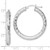 Sterling Silver Rhodium-plated 4.00mm Diamond-cut Hoop Earrings - QE-E3A92FFB-1224