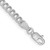 Sterling Silver Rhodium-plated 4.25mm Double Link Charm Bracelet - QC-5699DD48-1222