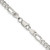 Sterling Silver Rhodium-plated 4.3mm Pav‚ Flat Figaro Chain - QF-605DBAF1-7387