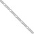 Sterling Silver Rhodium-plated 4.3mm Pav‚ Flat Figaro Chain - QF-6F12A1E4-4561