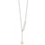 Sterling Silver Rhodium-plated 4.5-8.5mm White Teardrop and Semi-Round Freshwater Cultured Pearl 15.5 inch with 1.75 inch Extension Necklace