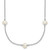 Sterling Silver Rhodium-plated 4-5mm White Near Round Freshwater Cultured Pearl 9-station 16 inch Necklace
