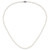Sterling Silver Rhodium-plated 4-5mm White Near-Round Freshwater Cultured Pearl 24 inch Necklace