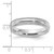 Sterling Silver Rhodium-plated 4mm Comfort Fit Milgrain Size 10 Band