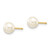 14k 5-6mm White Round Freshwater Cultured Pearl Stud Post Earrings