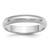 Sterling Silver Rhodium-plated 4mm Half Round Milgrain Size 6 Band