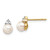 14k 5-6mm White Round FWC Pearl .01ct Diamond Post Earrings - XE-5B2FC832-8850