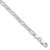 Sterling Silver Rhodium-plated 4mm Pav‚ Flat Figaro Chain - QF-E58F5310-6628