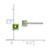 Sterling Silver Rhodium-plated 4mm Round Peridot Post Earrings