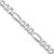 Sterling Silver Rhodium-plated 5.5mm Lightweight Flat Figaro Chain - QM-6468D47A-5779