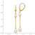 14k 5-7mm White Rice and Semi-Round Freshwater Cultured Pearl Dangle Leverback Earrings