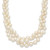 14k 5-9mm White Semi-Round Freshwater Cultured Pearl Multi-strand 19 inch Necklace