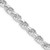 Sterling Silver Rhodium-plated 5.75mm Diamond-cut Rope Chain - QD-20800098-2237