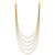 14K 5-Layer Ropa Chain Bib with Textured Side Circles 18 inch Necklace
